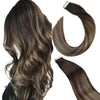 Black to Brown with Blonde tape in hair best selling hair extension