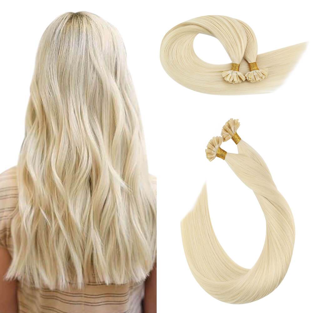 Ugeat U Tip Human Hair Extensions 14 Inch Remy U Tip Hair Extensions