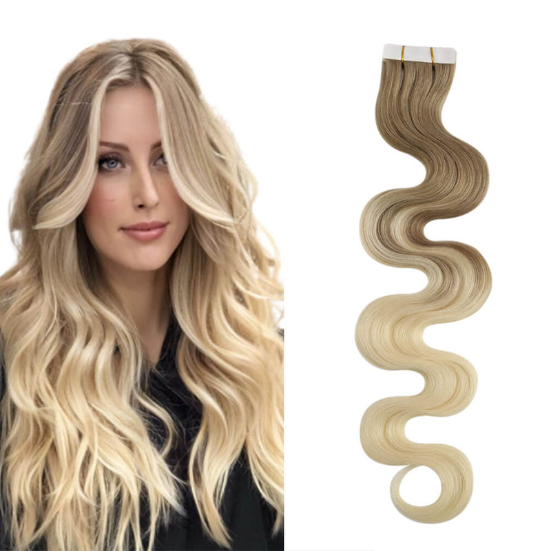 Body Wavy Seamless Injection Tape in Hair Extensions For Women #8/60