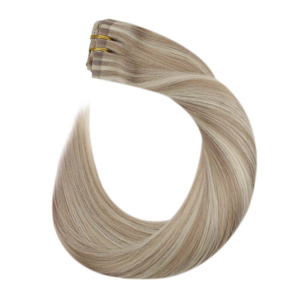 PU Clip in Hair Full Head Extension for Women