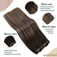 Ugeat Hair Clip in Human Hair Extensions 18inches Clip in Remi Hair Extensions Human Hair
