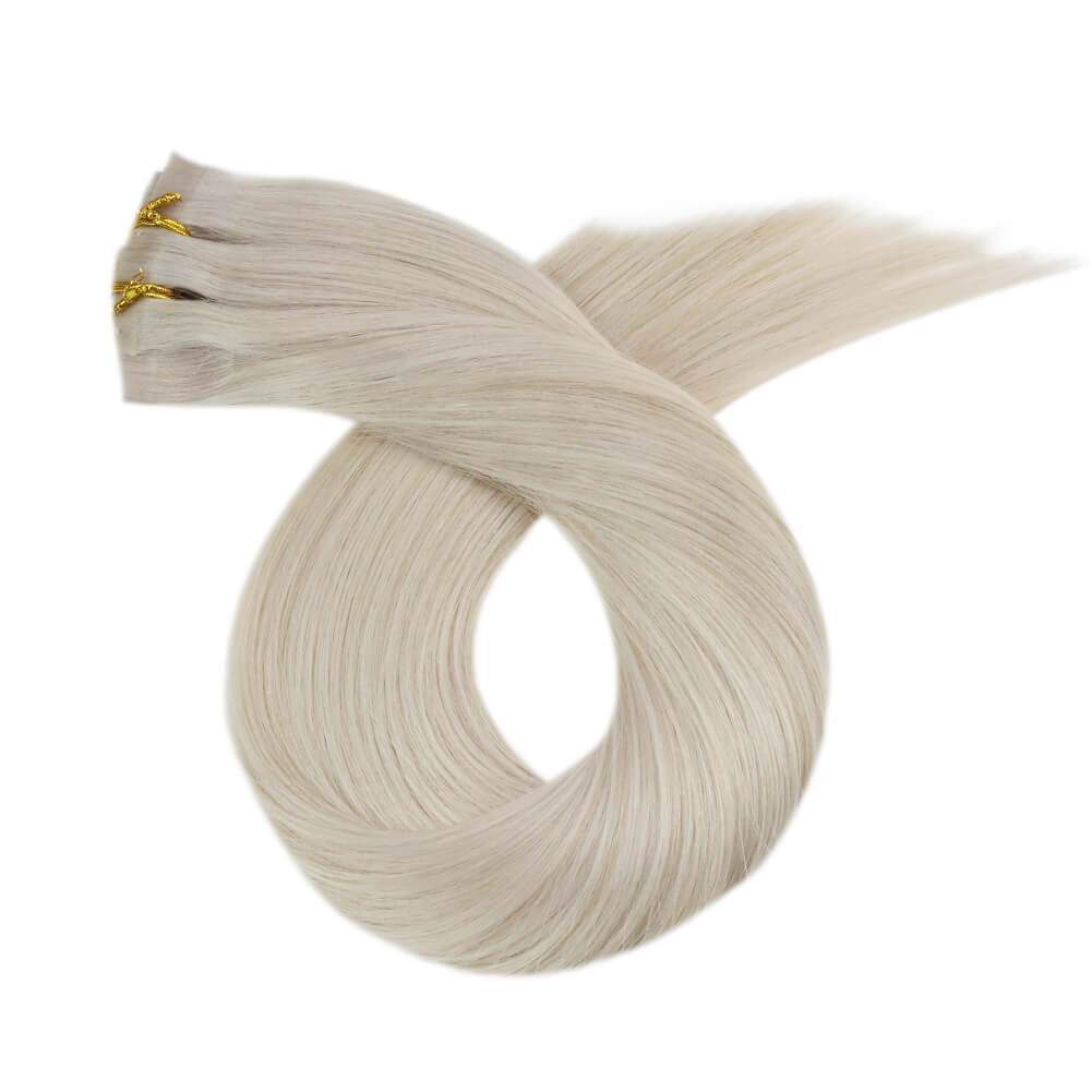 #60A Double Weft PU Clip in Extensions