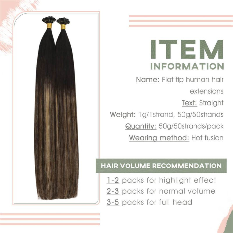 Flat Tip Fusion Hair Extensions