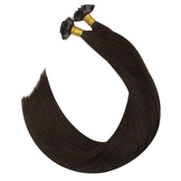 fusion extensions dark brown flat tip hair extensions