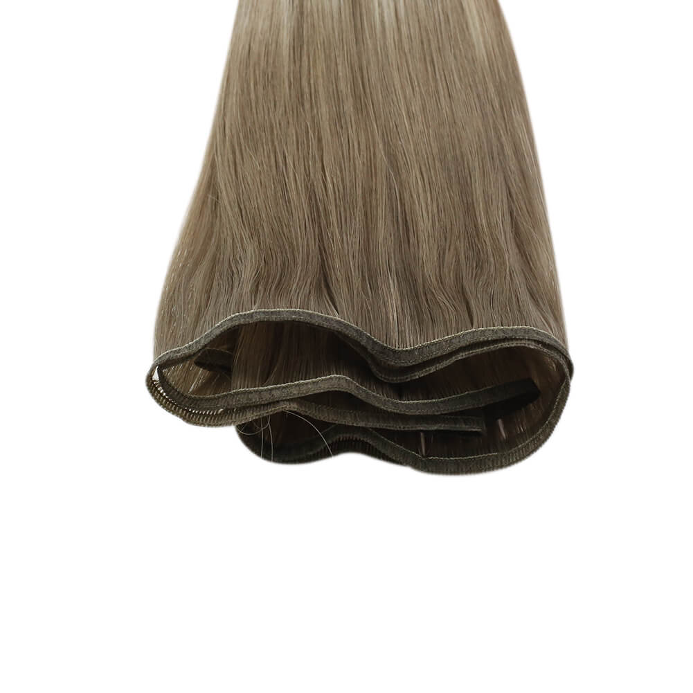 virgin balayage flat silk weft hair extensions