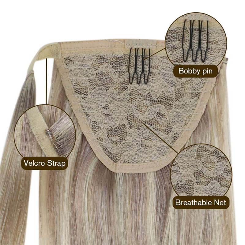 Hair Pieces Women Clip in Ponytail 16inch Piano Color