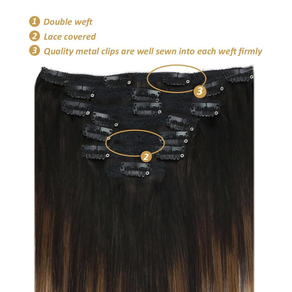 clip on hair extensions human hair
