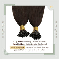 Keratin Natural Remy Hair Extensions #4 Dark Brown