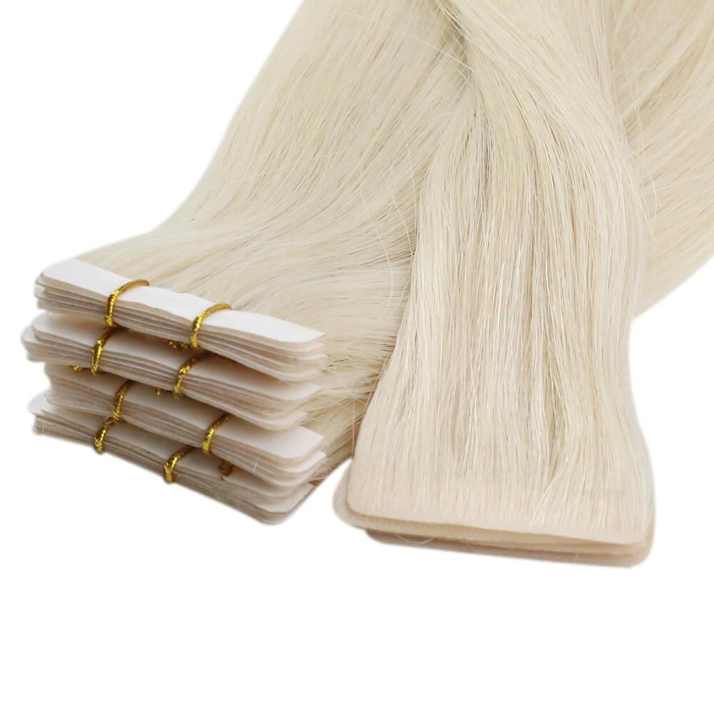 Injection Tape in Hair Extensions Virgin Hair Platinum