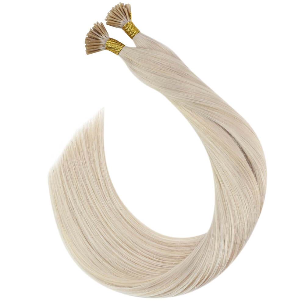 Human Hair Keratin I Tip Natural Straight Hair Extensions 60a