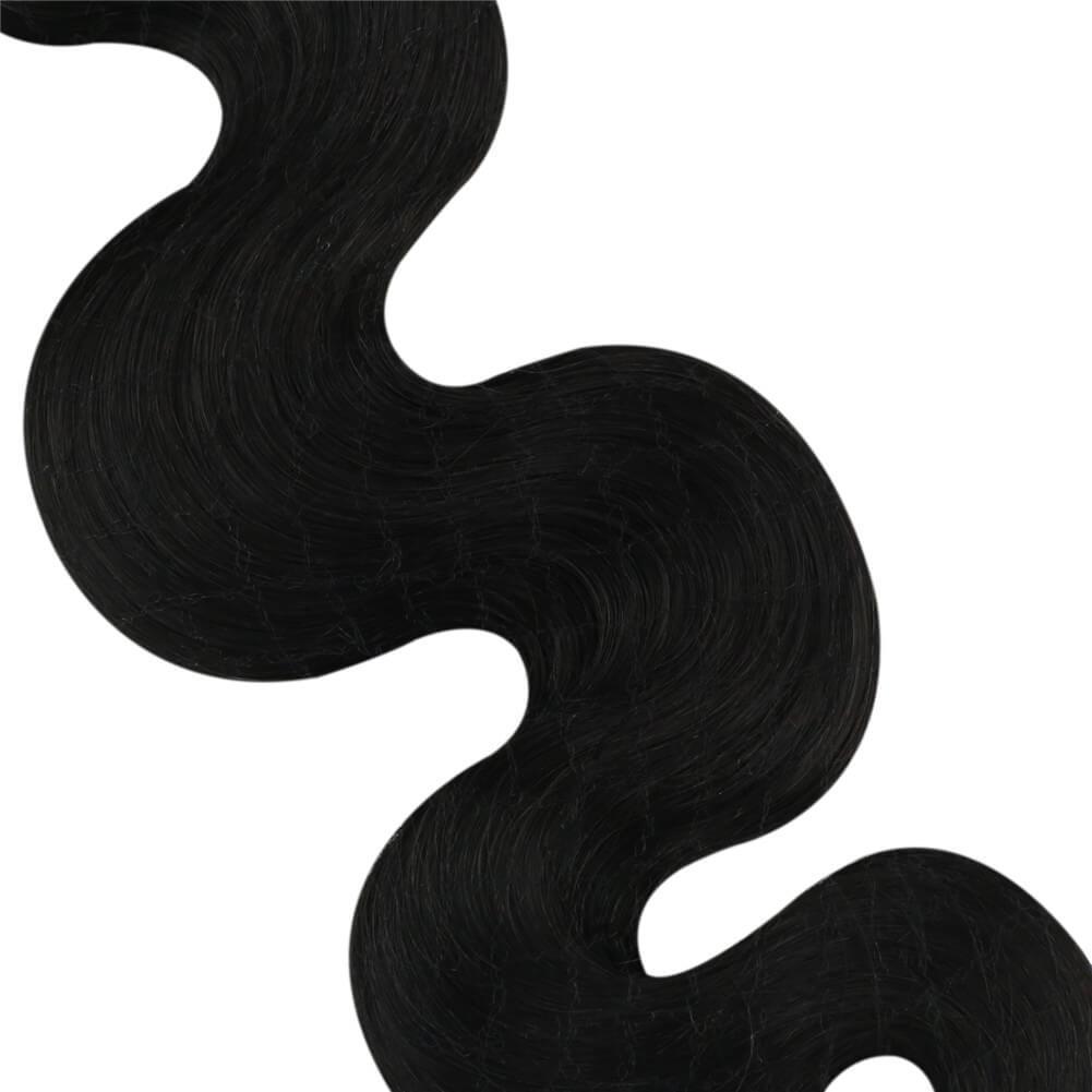 Off Black #1B Remy Hair I Tip Body Wave Hair Extensions