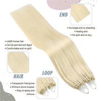 Micro Ring Extension Remy Hair 1g/Strand