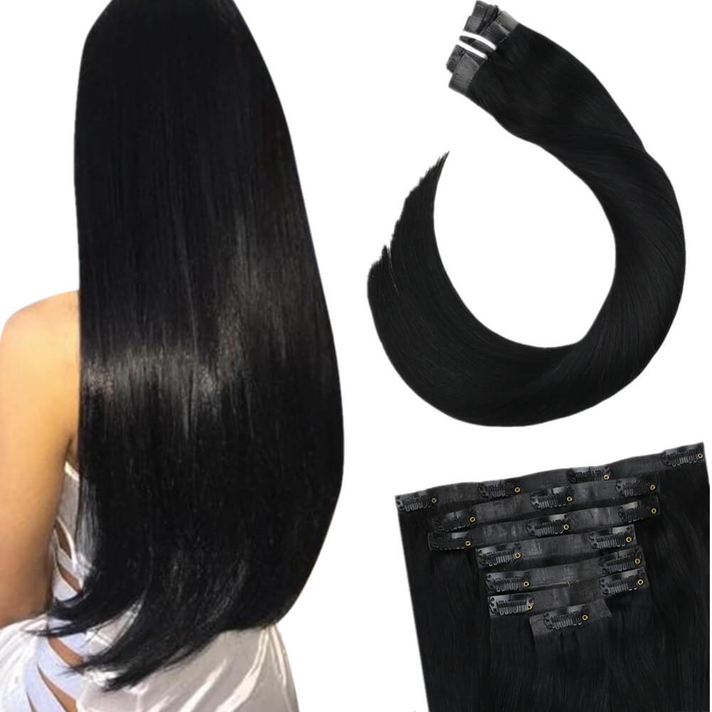 Remy Clip in Hair Extensions 14 Inch Extensions