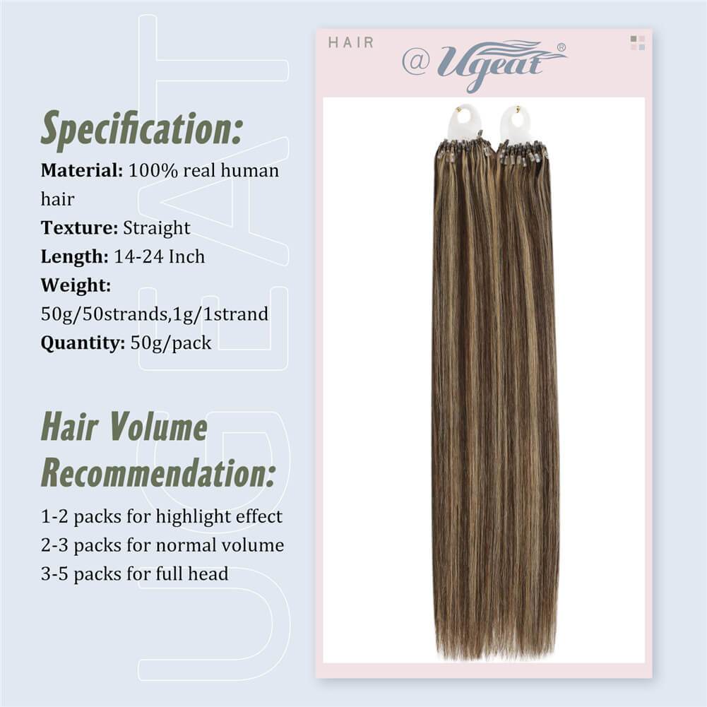 50Strands Micro Bead Hair Extensions