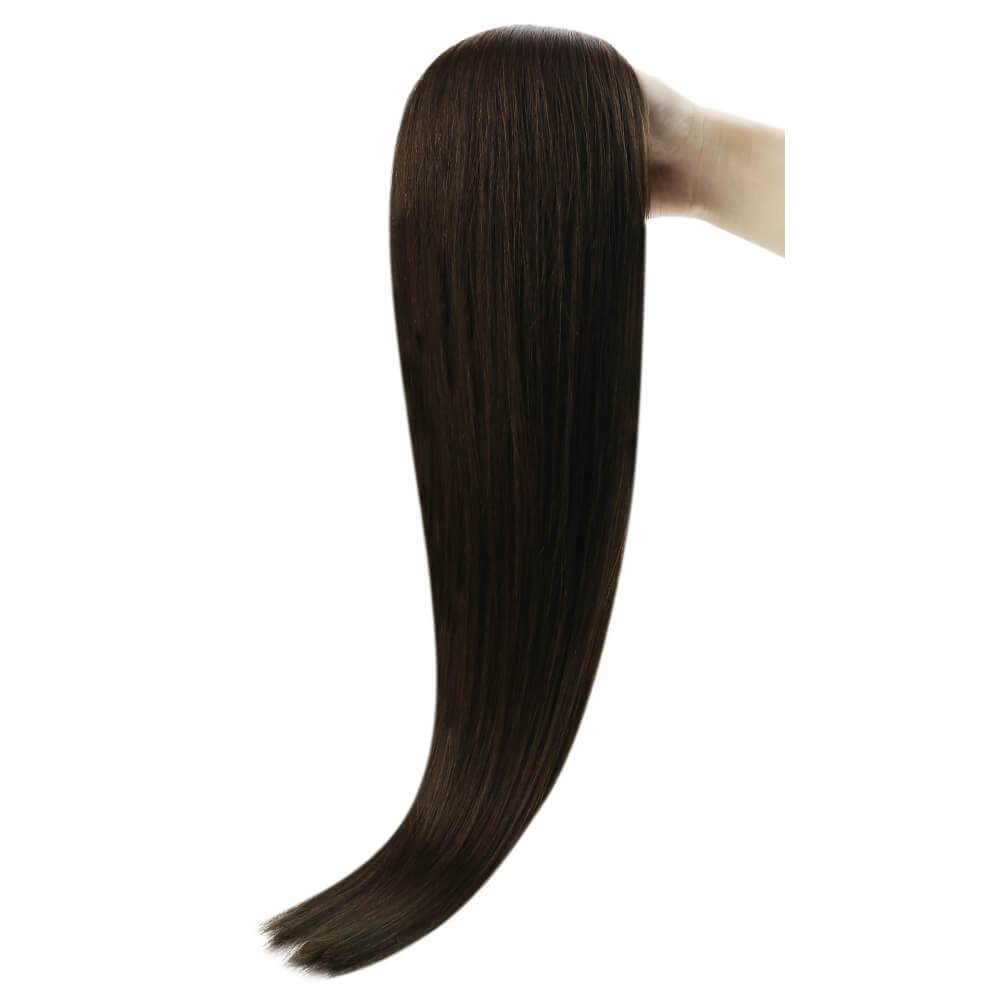 color darkest brown hair tape in hair extensions