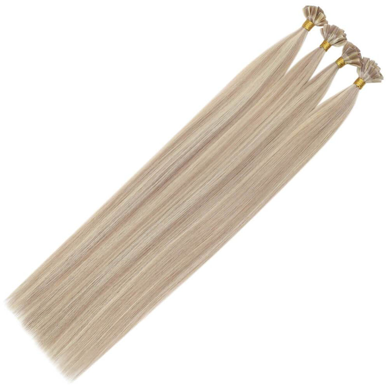 U-tip Fusion Hair Extensions Blonde Piano Color #18/613