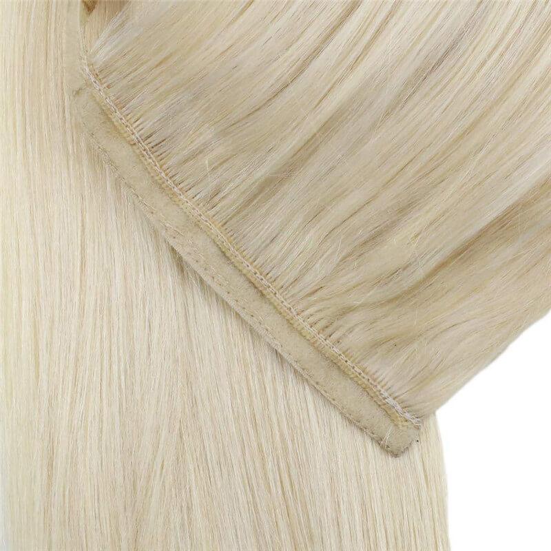 Platinum Blonde 16inch Wrap Around Remy Human Hair Extension