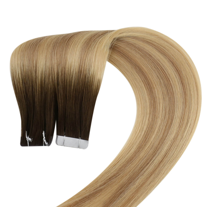 seamless invisible tape in hair extensions