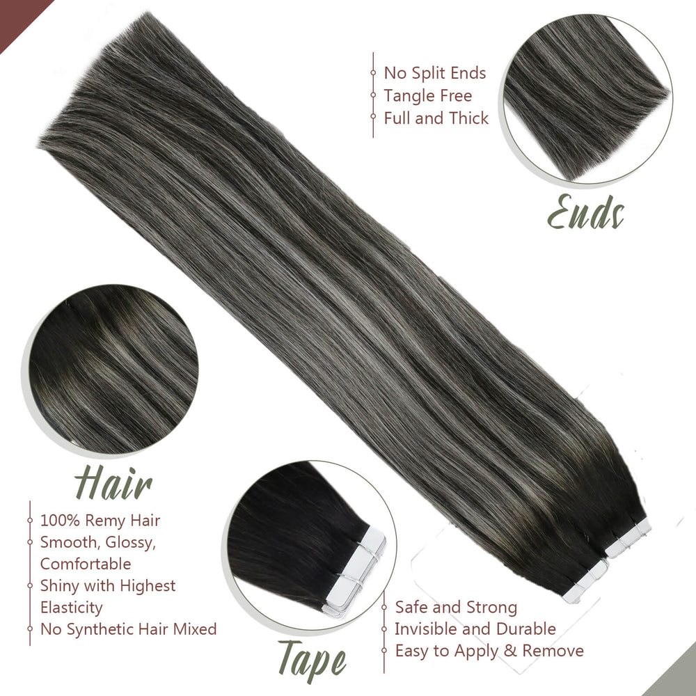 Balayage Color Remy Tape in Human Hair Extensions – UgeatHair Official ...