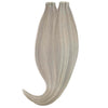 vigin real flat weft hair extensions silver blonde