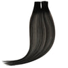 Genius Weft Extensions Balayage Black With Silver