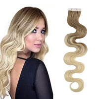 Injection Tape in Hair Extensions Virgin Human Hair Body Wave