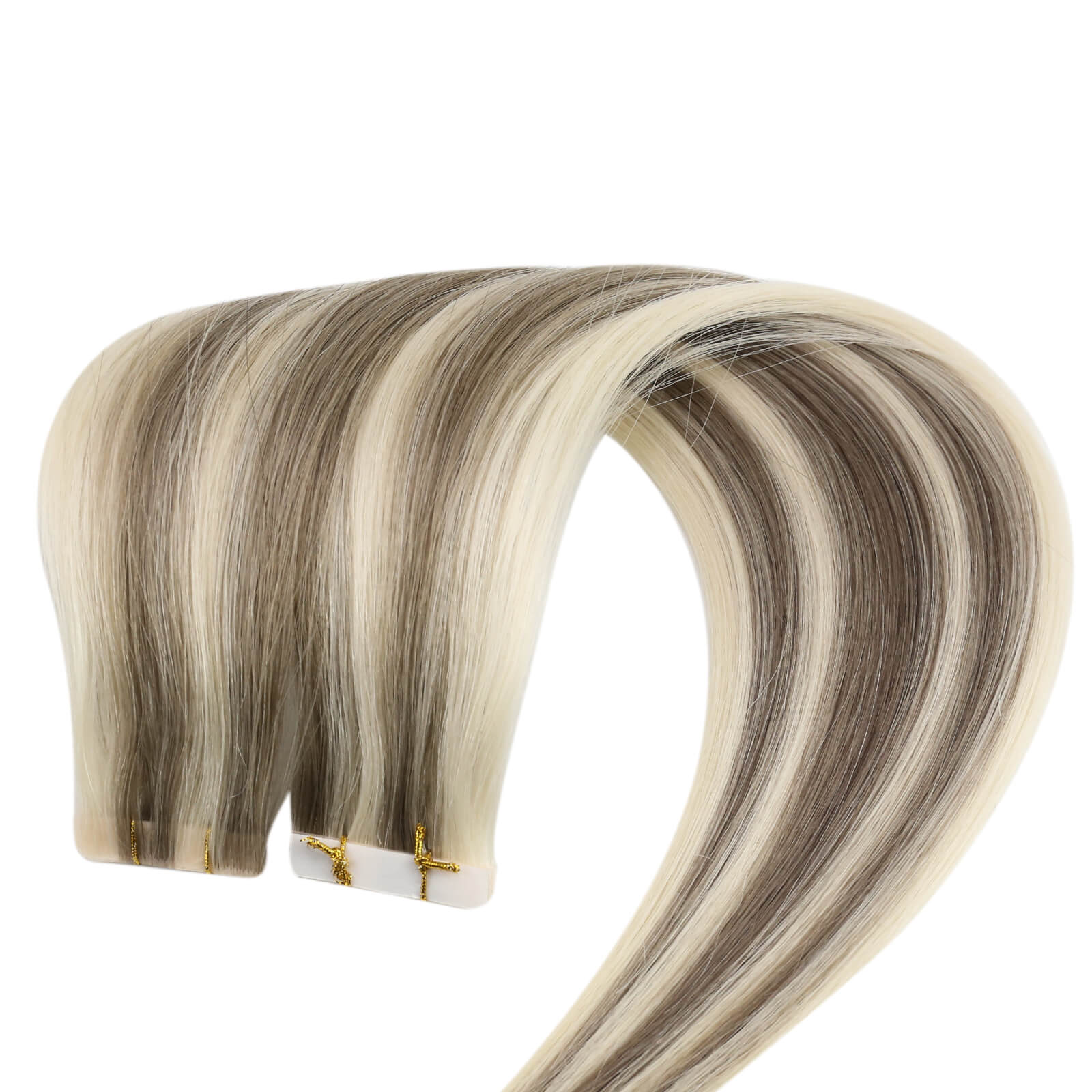 real tape in hair extensions blonde