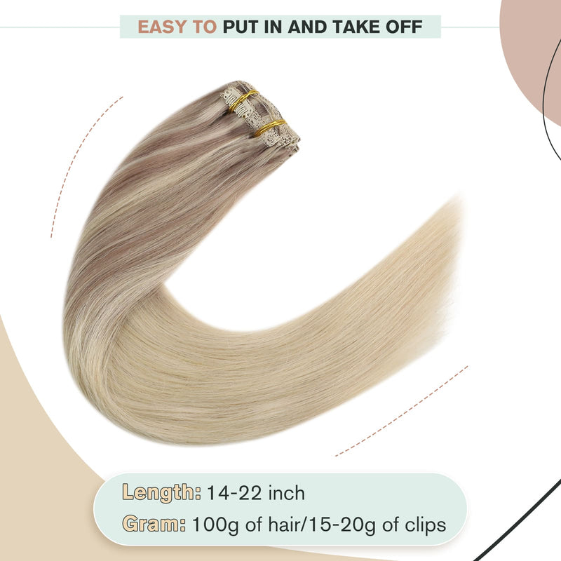 hair clip in human hair extensions