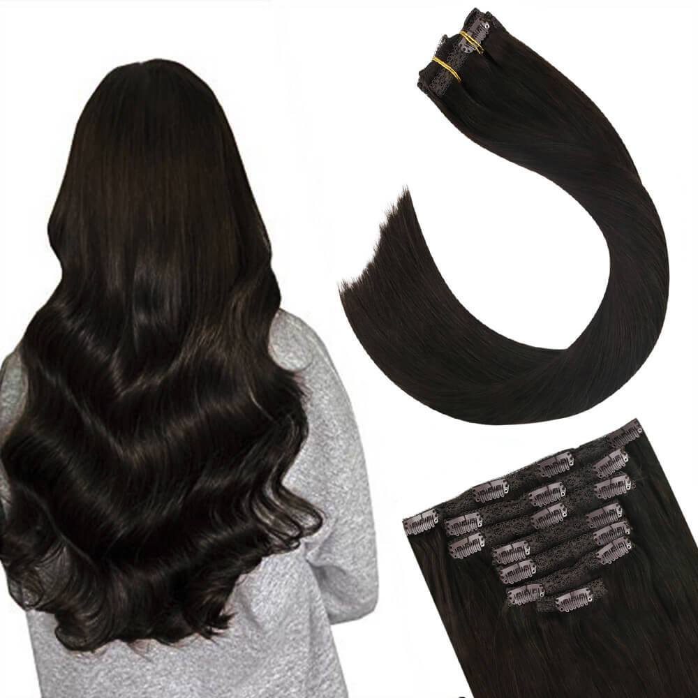 Human Hair Extensions Clip in Remy Hair Full Head