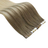 ash brown to platinum blonde virgin tape in hair extensions
