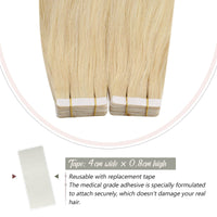 Double Sided 100 Real Tape in Human Hair Extensions