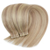 flat silk weft hair extensions for women