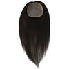 [Clearance] Human Hair Topper Natural Part Invisible Hairpieces without Bangs Off Black #1B