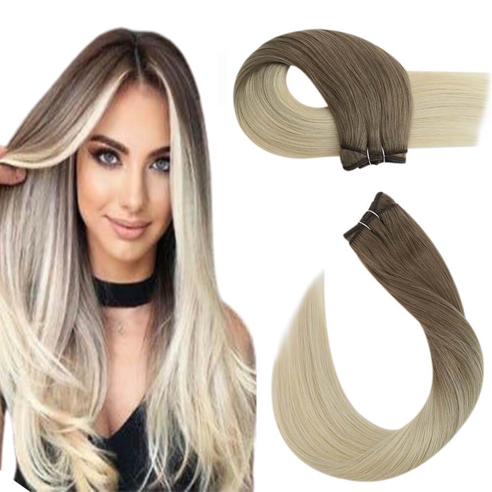 Hair Accessories Bundle Hair Brown Mixed Platinum Blonde Color #8/60