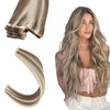 Invisible Seamless PU Inject Tape in Extensions Highlight Brown With Blonde