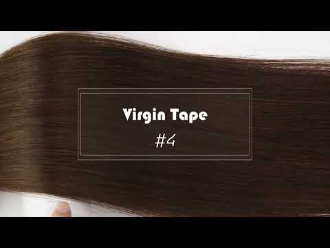 [Virgin Hair] 100% Virgin Human Hair Tape in Extensions Chocolate Brown Color #4
