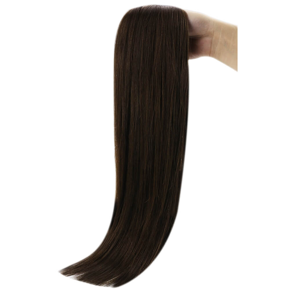 darkest brown virgin hair extensions hand tied hair weft