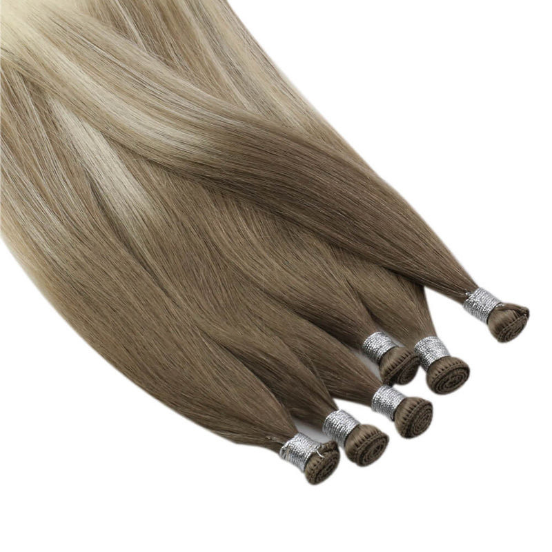 full cuticle hand-tied hair weft