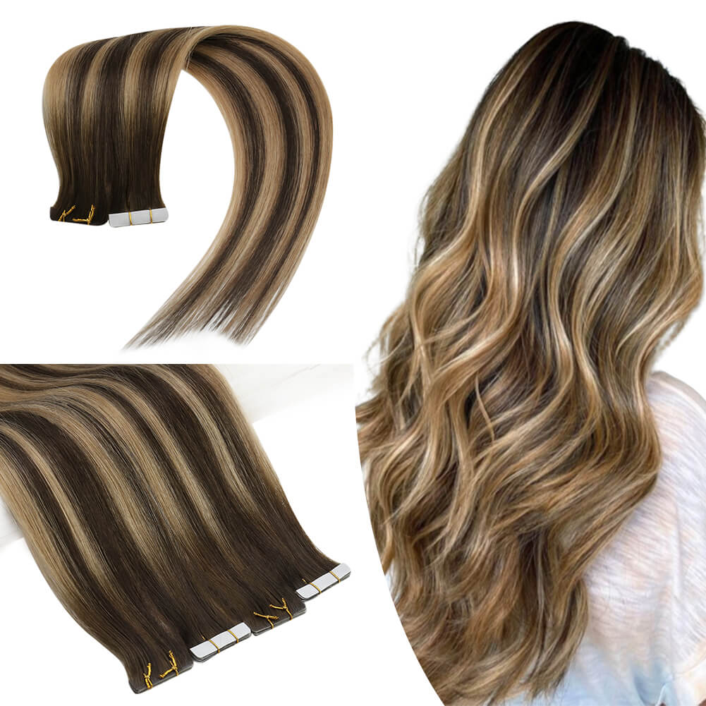 Invisible Seamless Injected Tape in Hair Extensions Human Hair BM