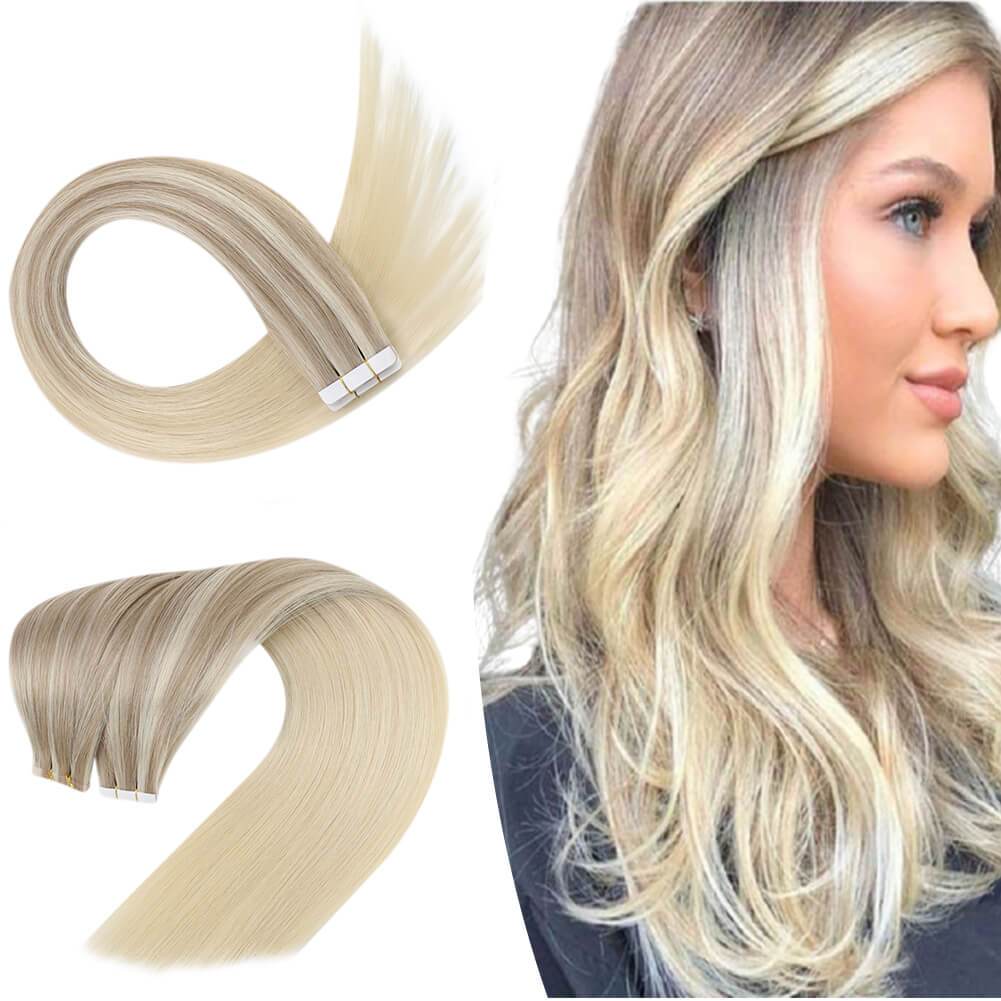 Balayage Omber Blonde Virgin Tape in Hair Extensions #18/22/60