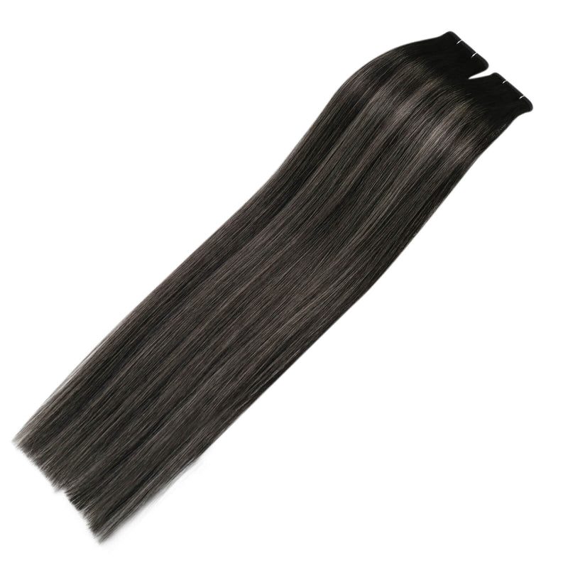 virgin hair extensions flat silk weft