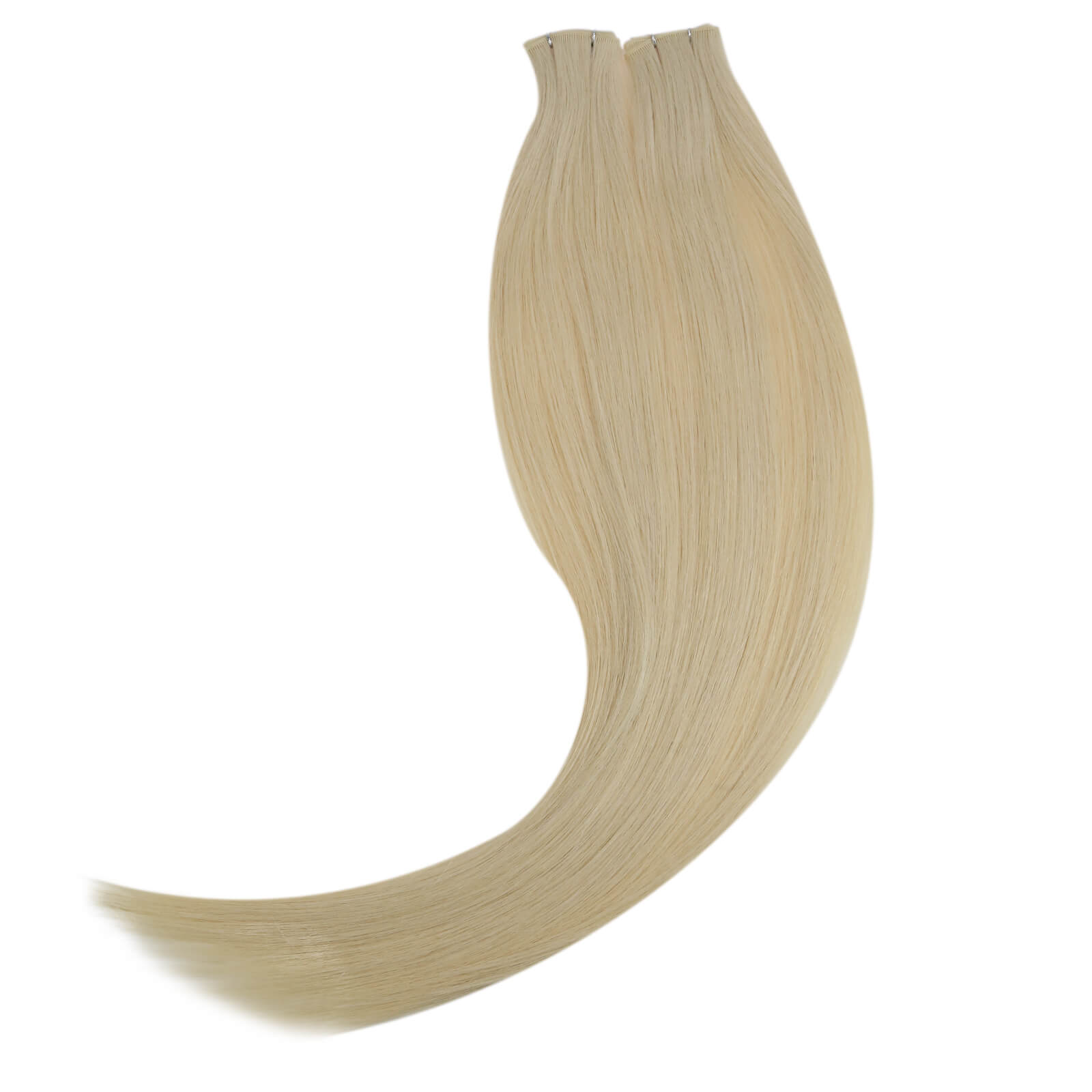 Virgin Genius Weft Hair Extensions Platinum Blonde
