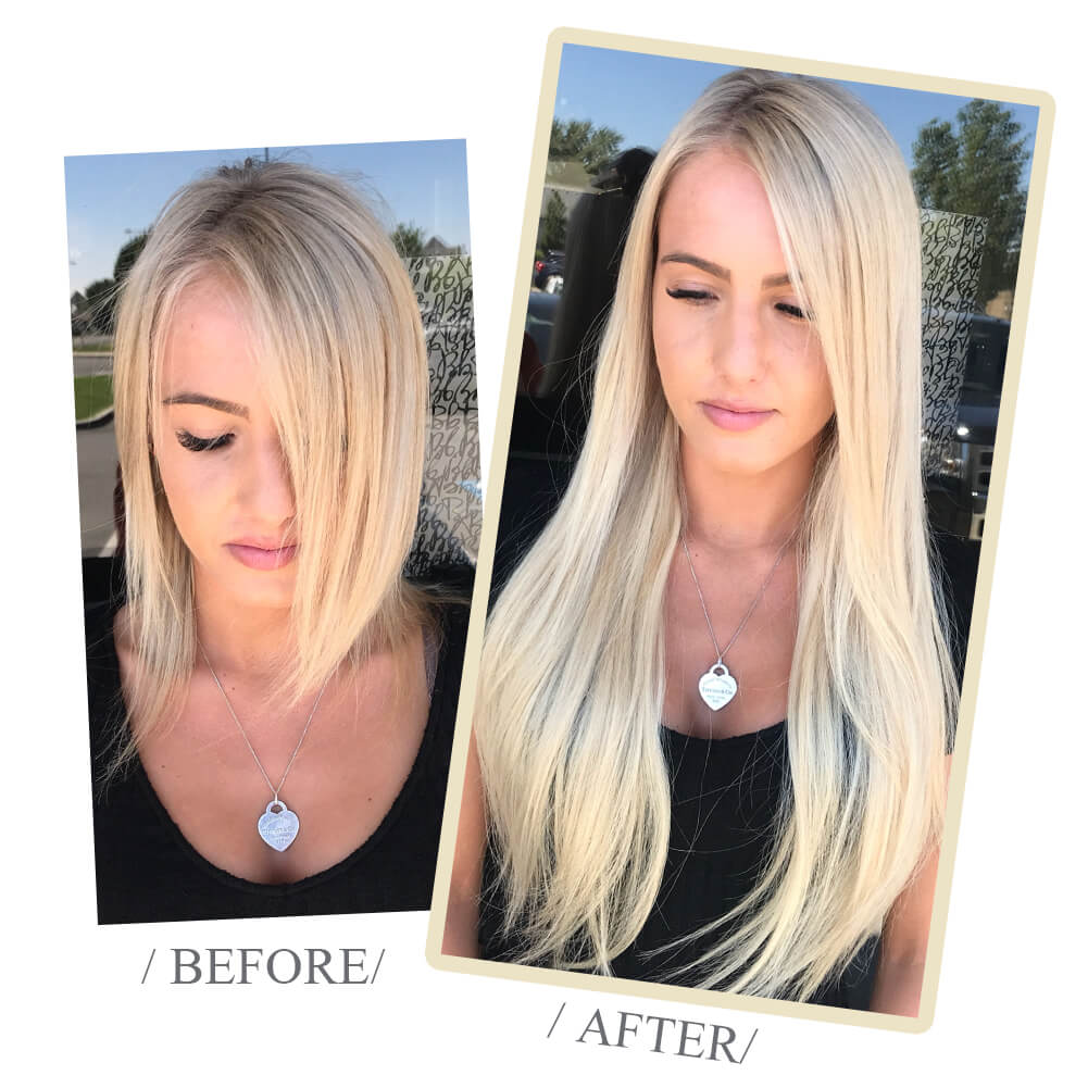 tape in hair extensions blonde color