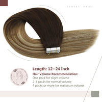Tape in Remy Hair Extensions 20PCS/50Gram Glue on Hair