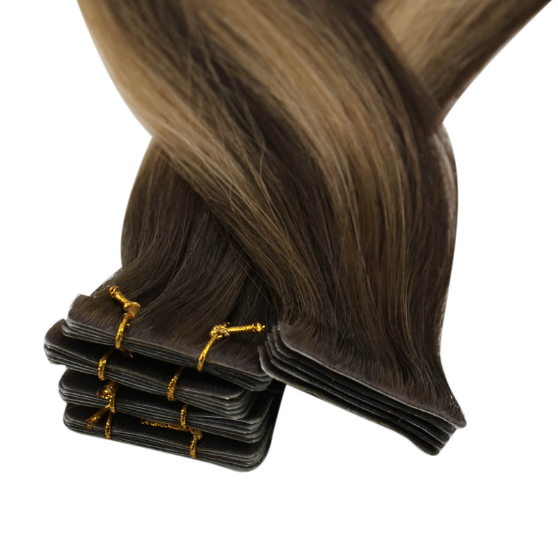 invisible tape in color hair extensions