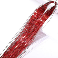 Ugeat hair extensions shiny red tinsel