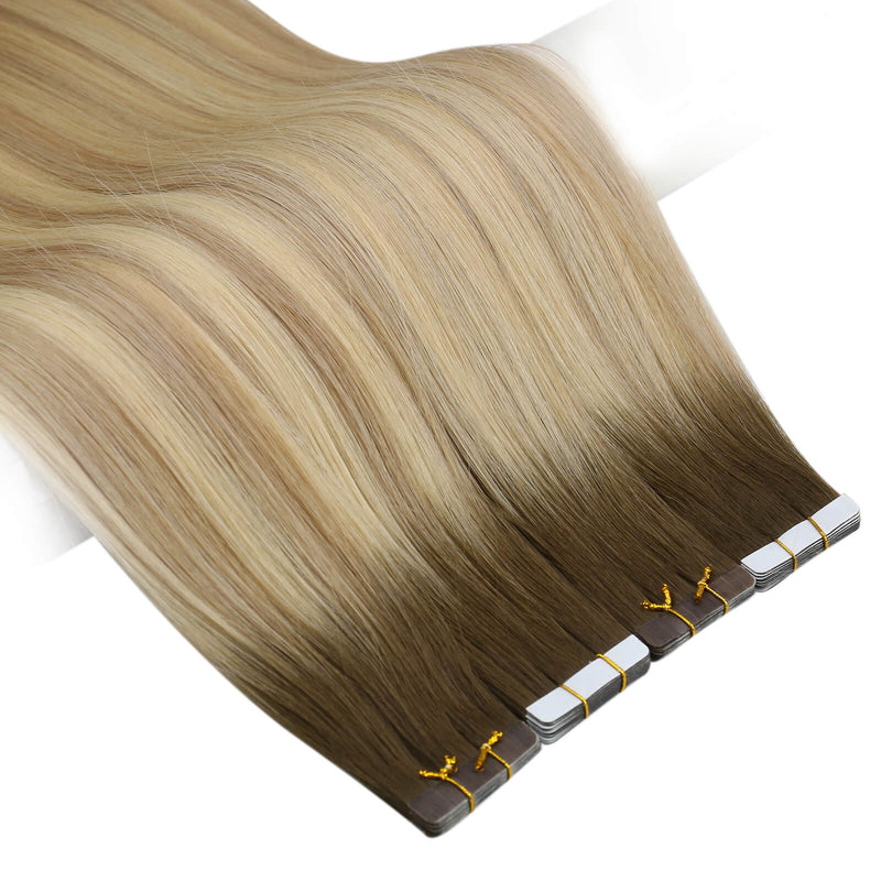 Tape in Extensions Real Human Hair Balayage