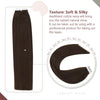 Dark Brown Tape on Remy Human Hair Extensions