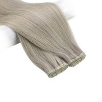 Seamless Weft Flat Silk Weft Hair Extensions Highlight Blonde