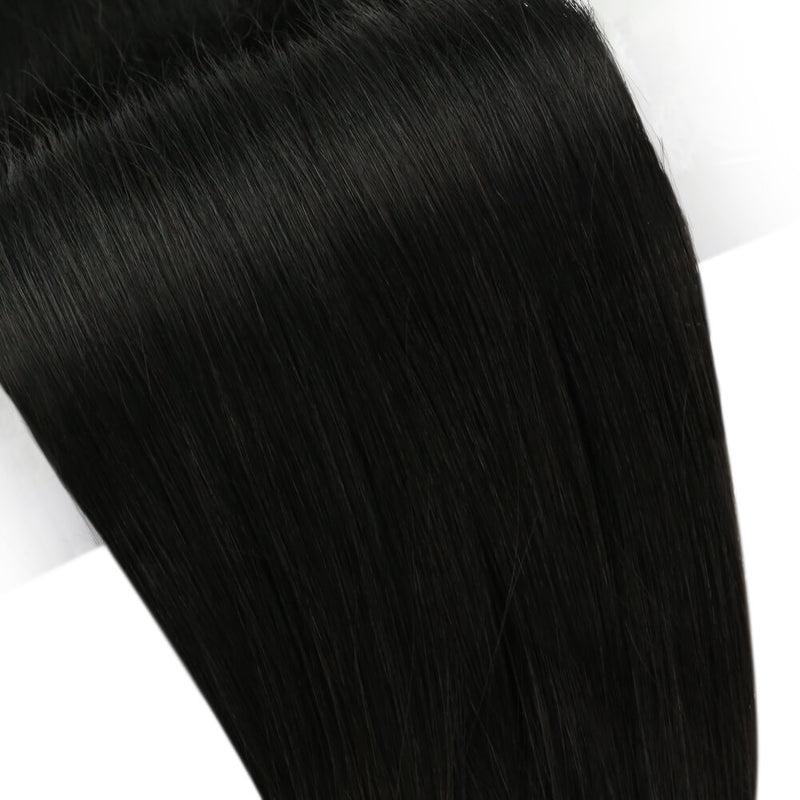 black hair weft sew in extensions handtied hair weft